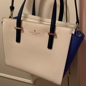 Kate Spade Small White and Blue Bag with